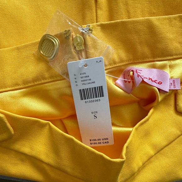 Eva Franco for Anthropologie Yellow Mini Skirt sz S - Picture 5 of 5